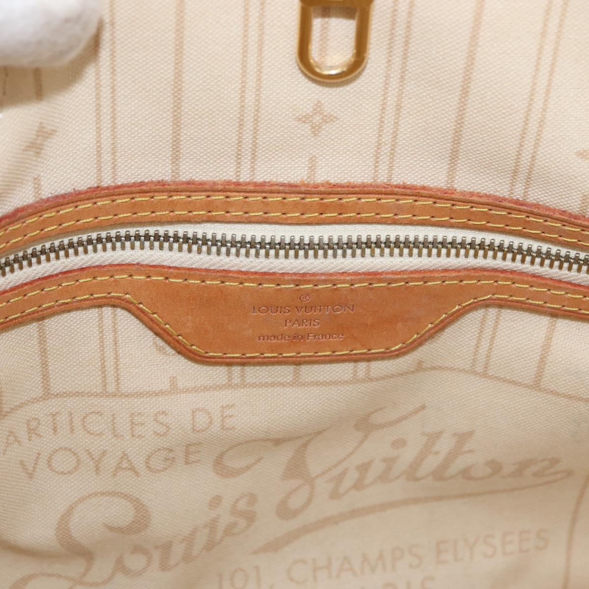 LOUIS VUITTON Damier Azur Neverfull PM Tote Bag N41362 LV Auth 180341