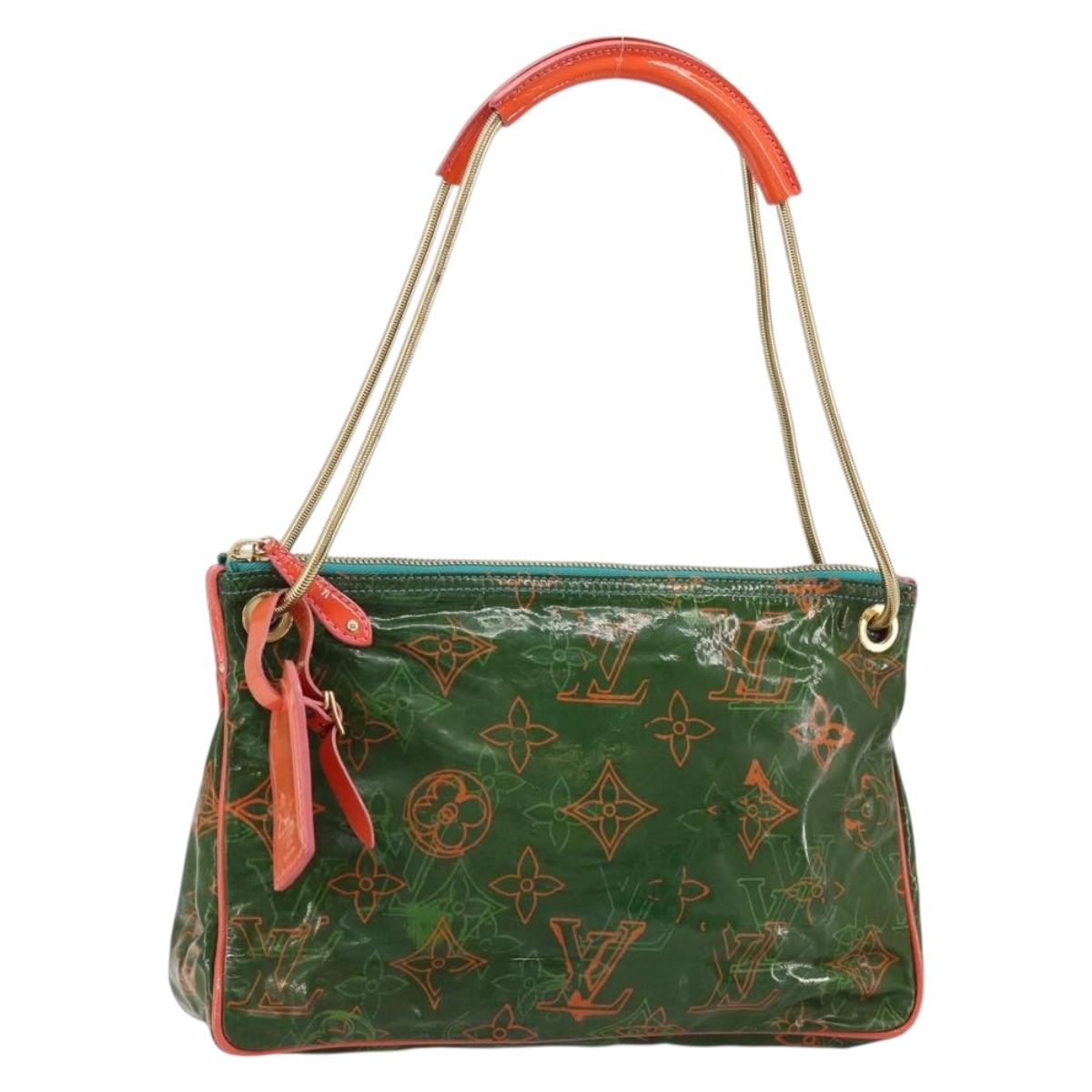 LOUIS VUITTON Bonbon Richard Prince Pochette Bag Green M95748 LV Auth 180342A