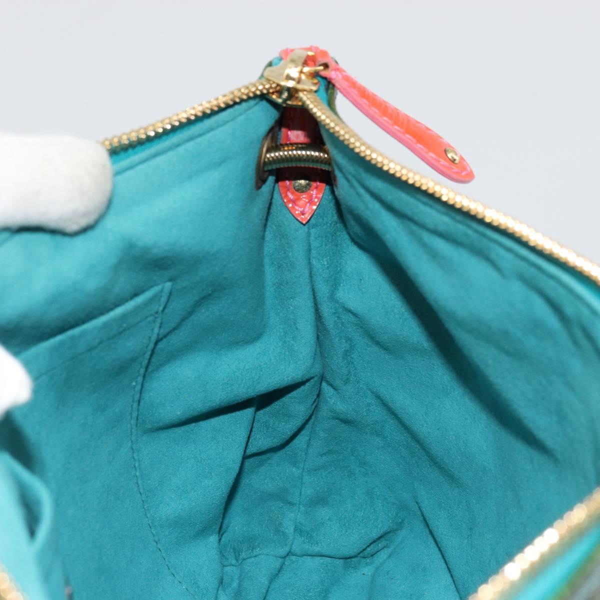 LOUIS VUITTON Bonbon Richard Prince Pochette Bag Green M95748 LV Auth 180342A
