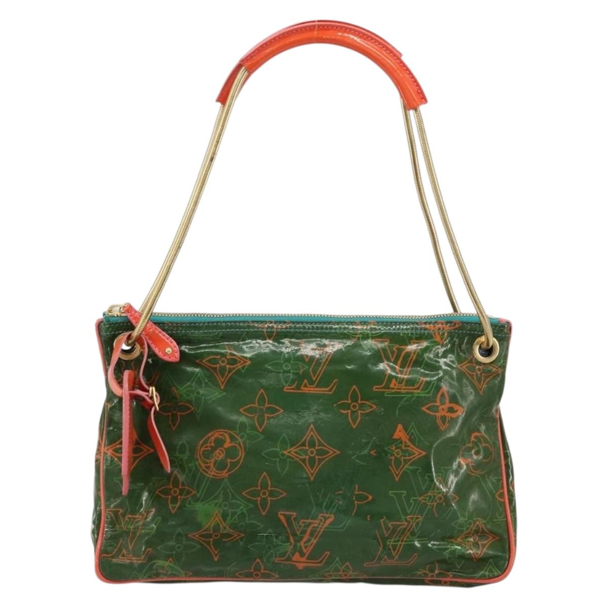 LOUIS VUITTON Bonbon Richard Prince Pochette Bag Green M95748 LV Auth 180342A
