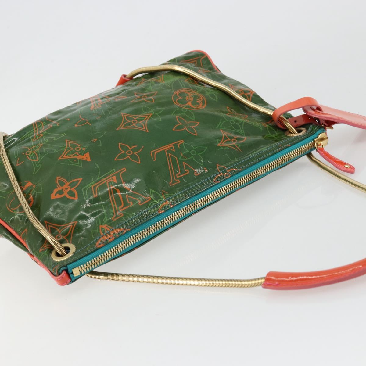 LOUIS VUITTON Bonbon Richard Prince Pochette Bag Green M95748 LV Auth 180342A