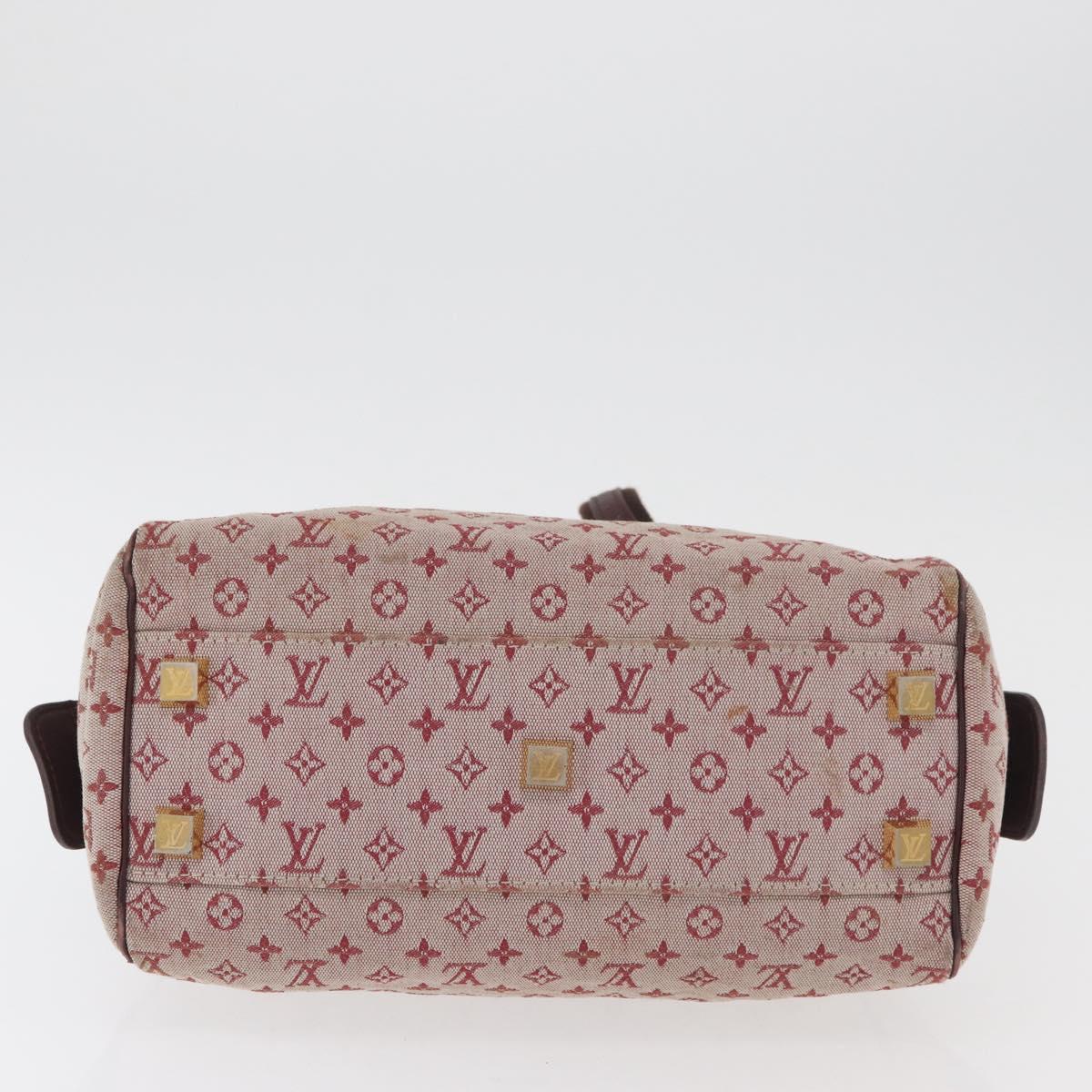 LOUIS VUITTON Monogram Mini Josephine PM Hand Bag Red M92216 LV Auth 180350