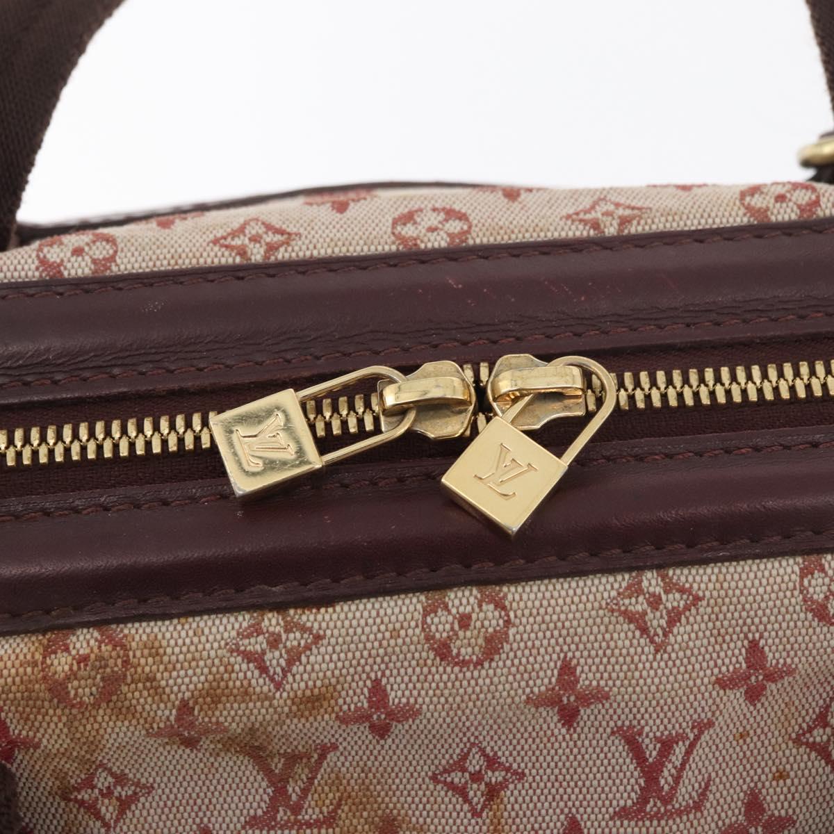 LOUIS VUITTON Monogram Mini Josephine PM Hand Bag Red M92216 LV Auth 180350