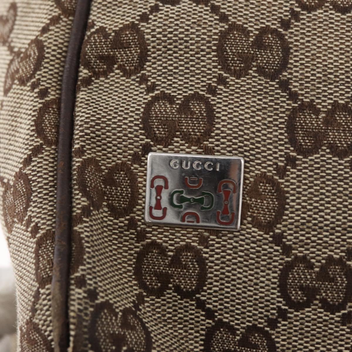 GUCCI GG Canvas Web Sherry Line Hand Bag Beige 145810 Auth 180354