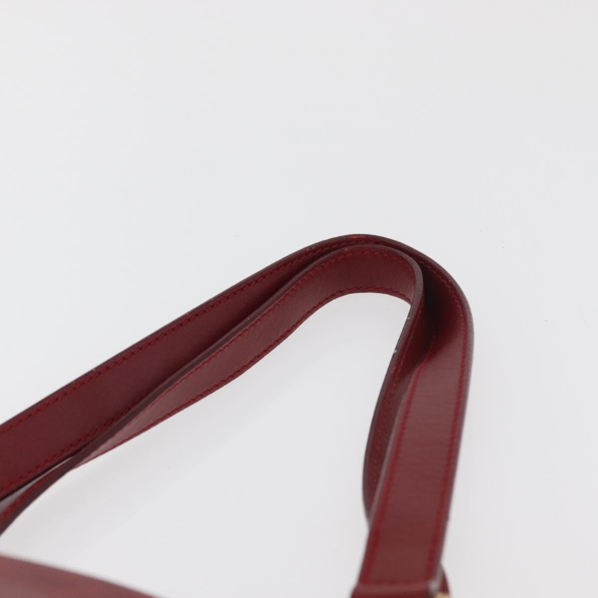FENDI Zucchino Canvas Tote Bag PVC Red Gold Auth 180357A