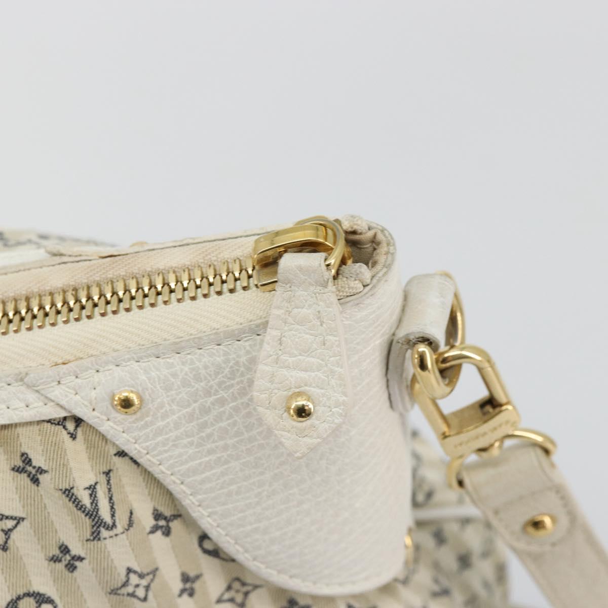 LOUIS VUITTON Monogram Mini Lin Croisette Marina GM Bag Blue M95492 Auth 180370A