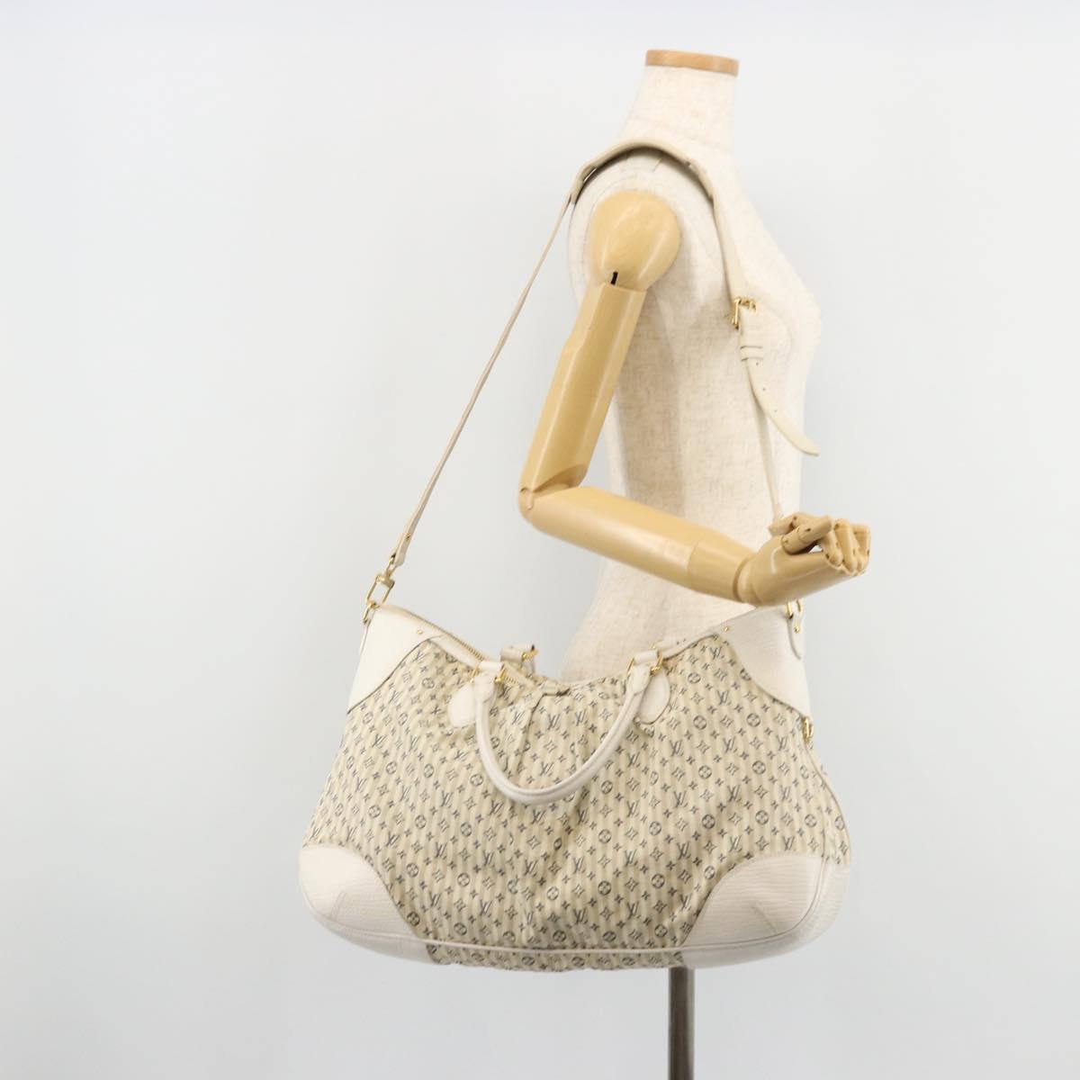 LOUIS VUITTON Monogram Mini Lin Croisette Marina GM Bag Blue M95492 Auth 180370A