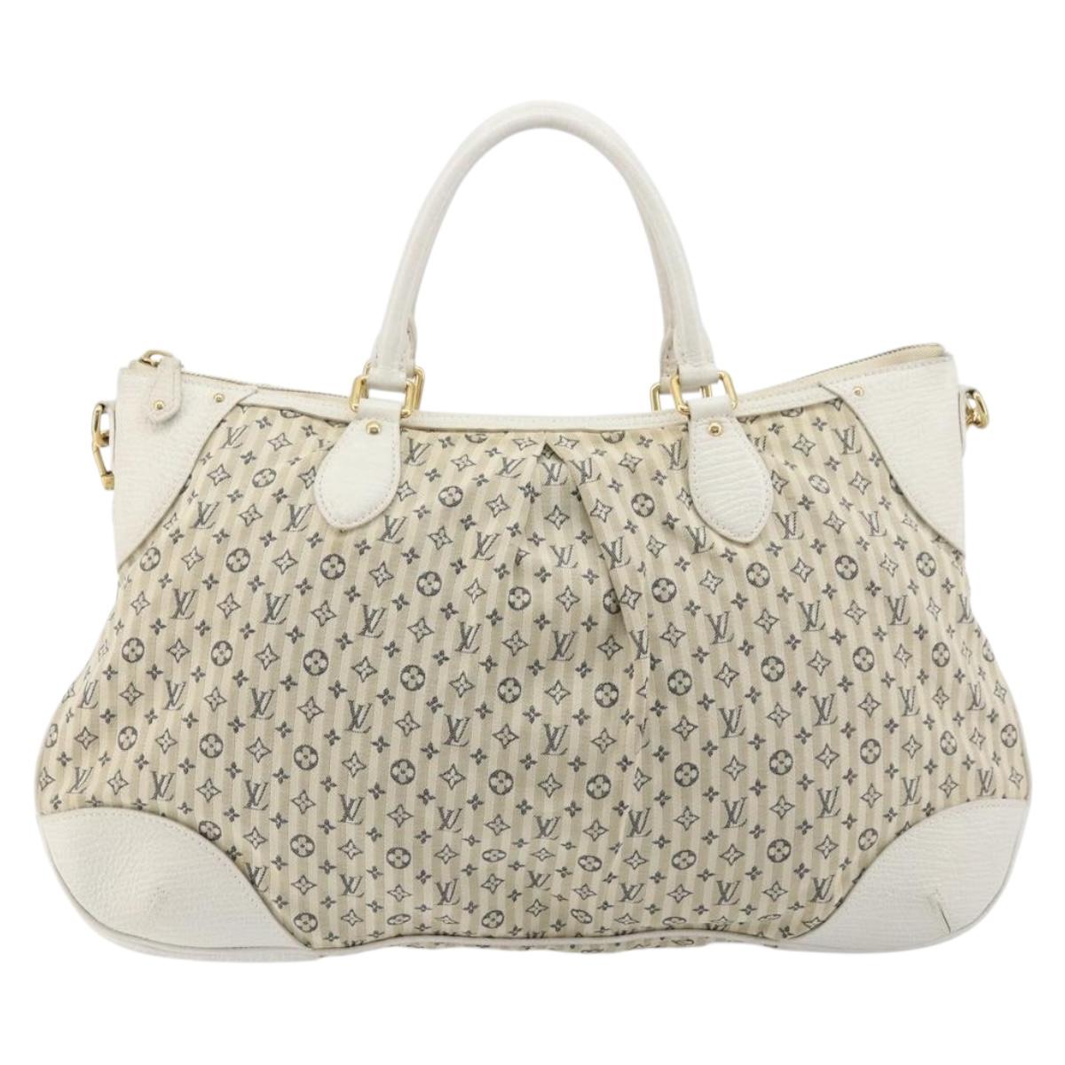 LOUIS VUITTON Monogram Mini Lin Croisette Marina GM Bag Blue M95492 Auth 180370A