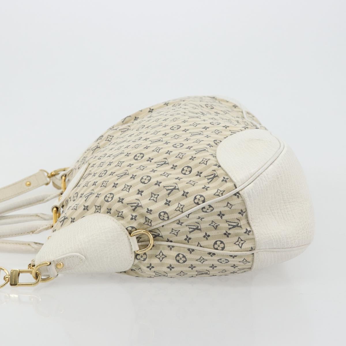LOUIS VUITTON Monogram Mini Lin Croisette Marina GM Bag Blue M95492 Auth 180370A