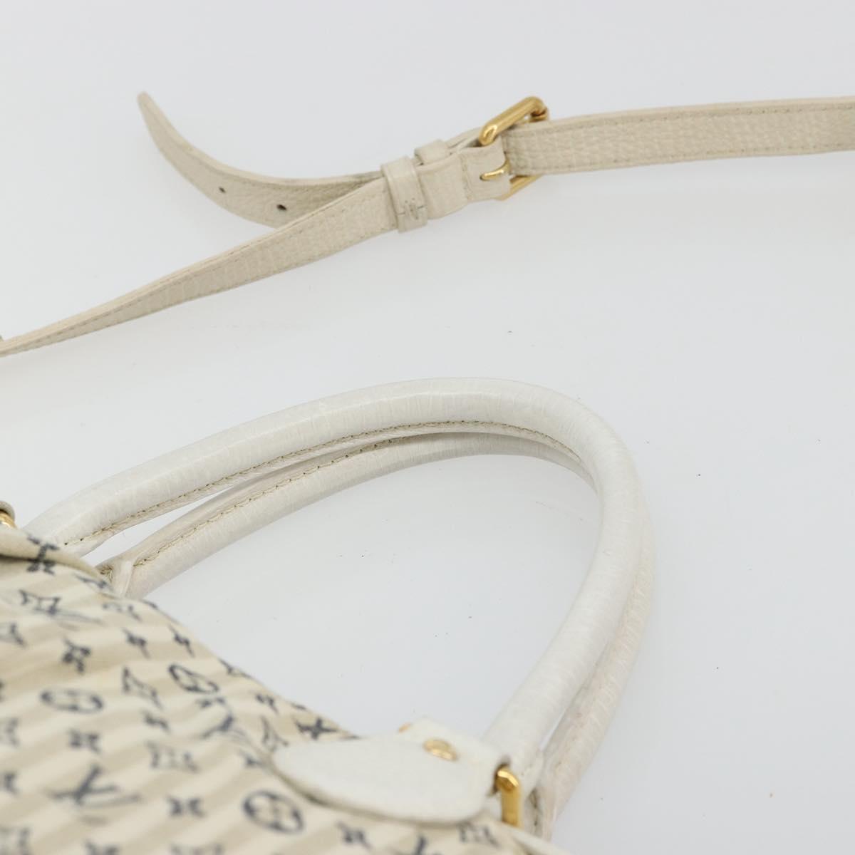 LOUIS VUITTON Monogram Mini Lin Croisette Marina GM Bag Blue M95492 Auth 180370A