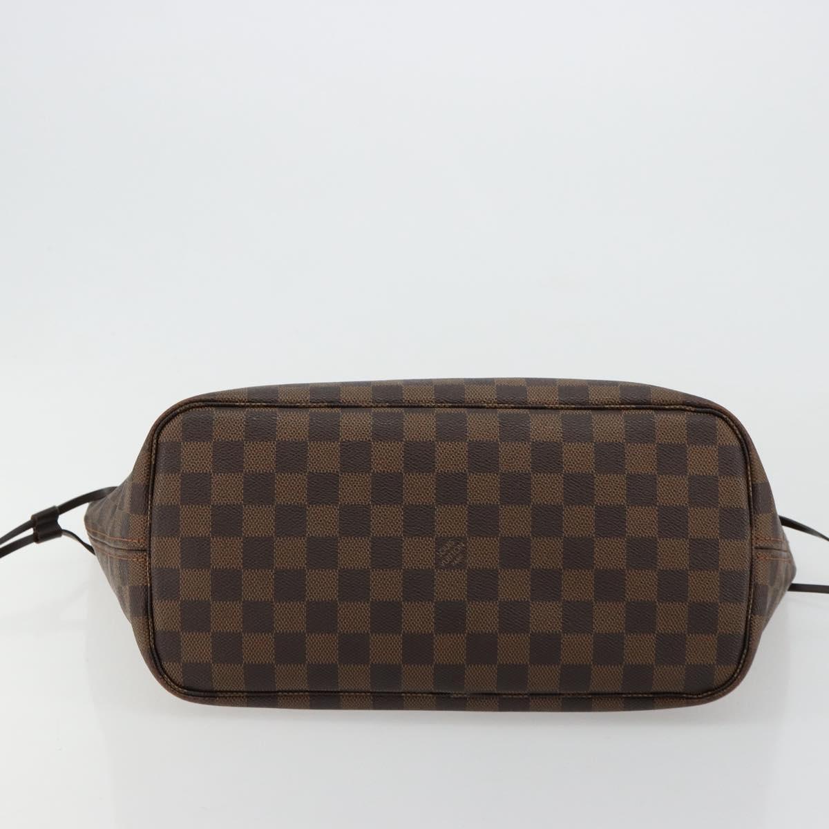LOUIS VUITTON Damier Ebene Neverfull MM Tote Bag N51105 LV Auth 180373