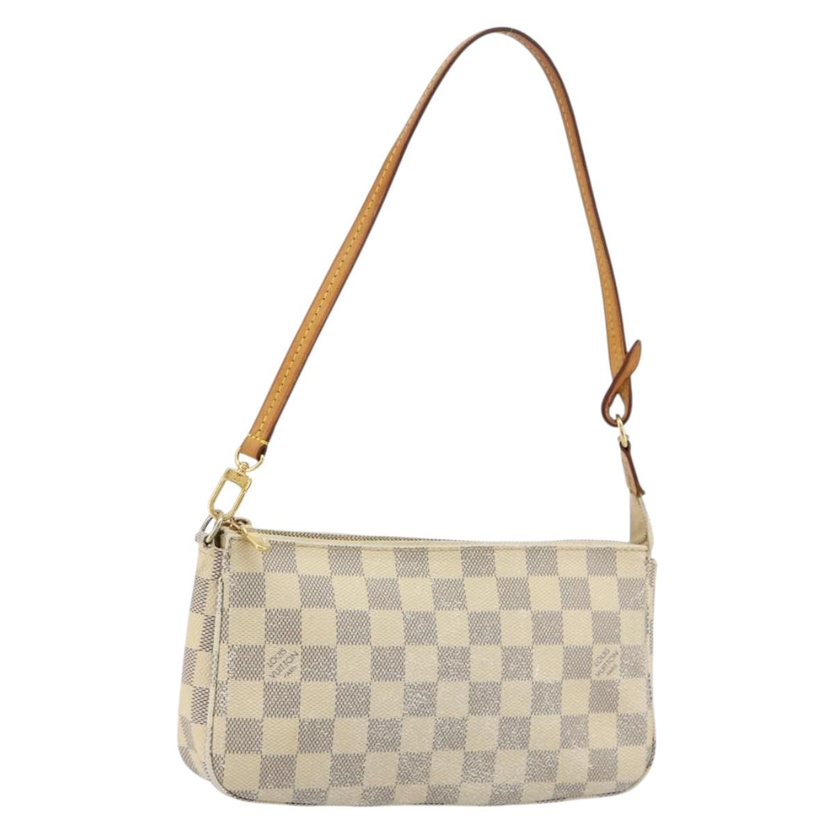 LOUIS VUITTON Damier Azur Pochette Accessoires Pouch N41207 LV Auth 180377