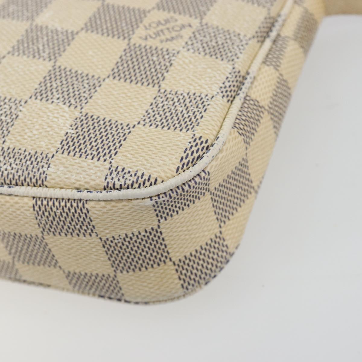 LOUIS VUITTON Damier Azur Pochette Accessoires Pouch N41207 LV Auth 180377