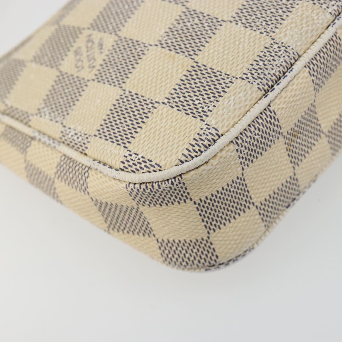 LOUIS VUITTON Damier Azur Pochette Accessoires Pouch N41207 LV Auth 180377