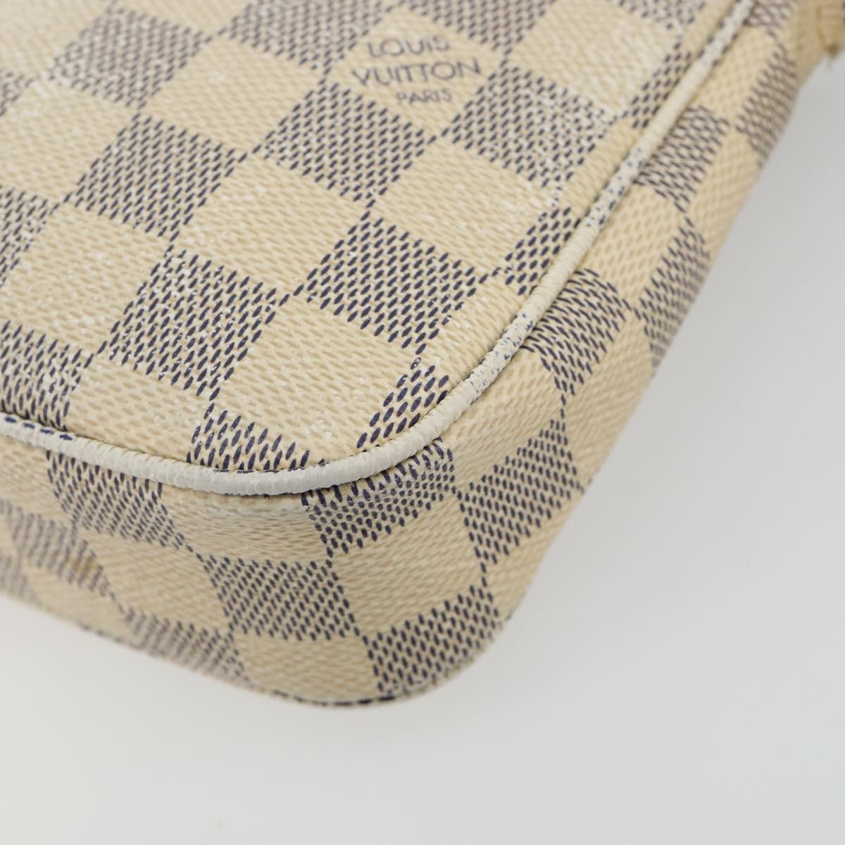 LOUIS VUITTON Damier Azur Pochette Accessoires Pouch N41207 LV Auth 180377