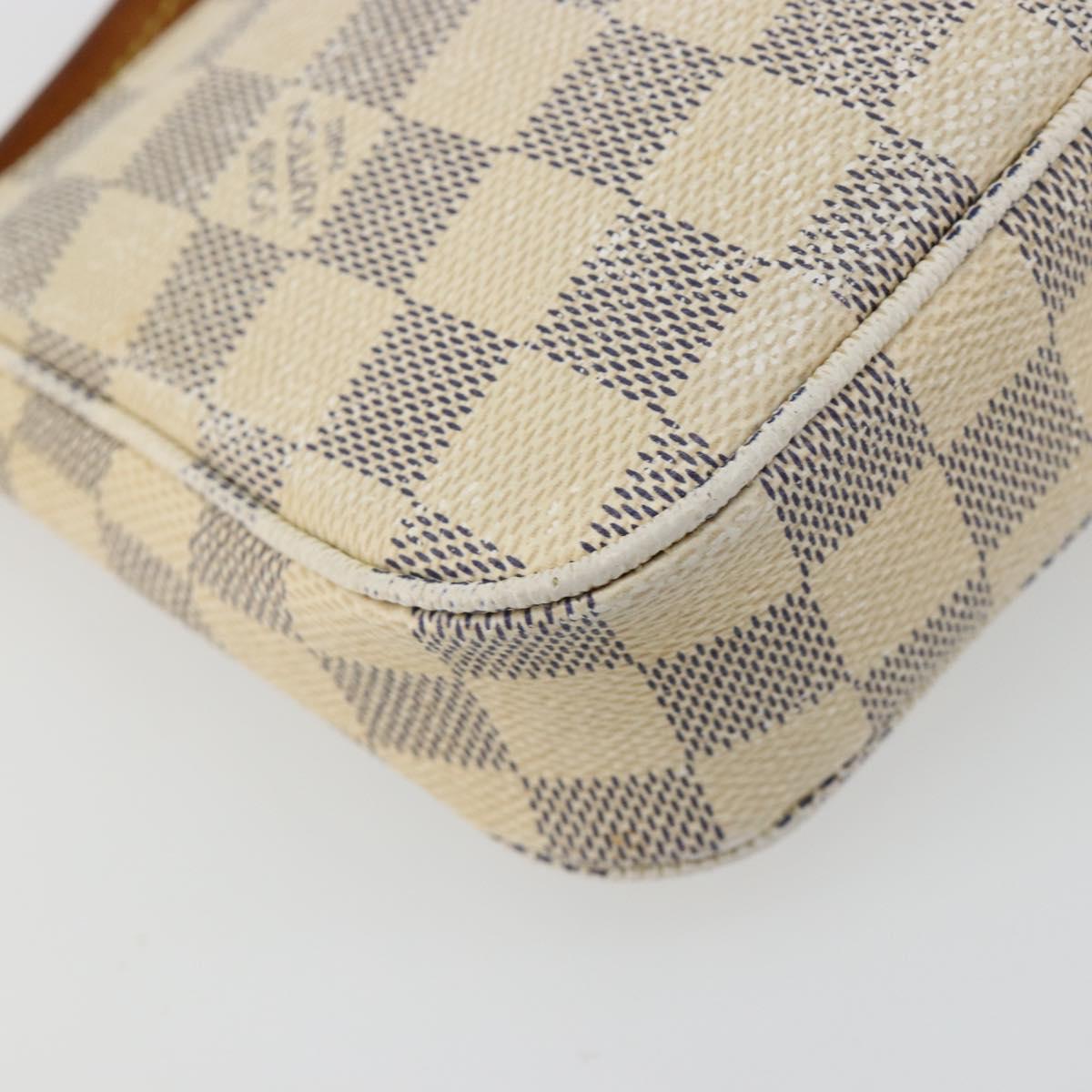 LOUIS VUITTON Damier Azur Pochette Accessoires Pouch N41207 LV Auth 180377