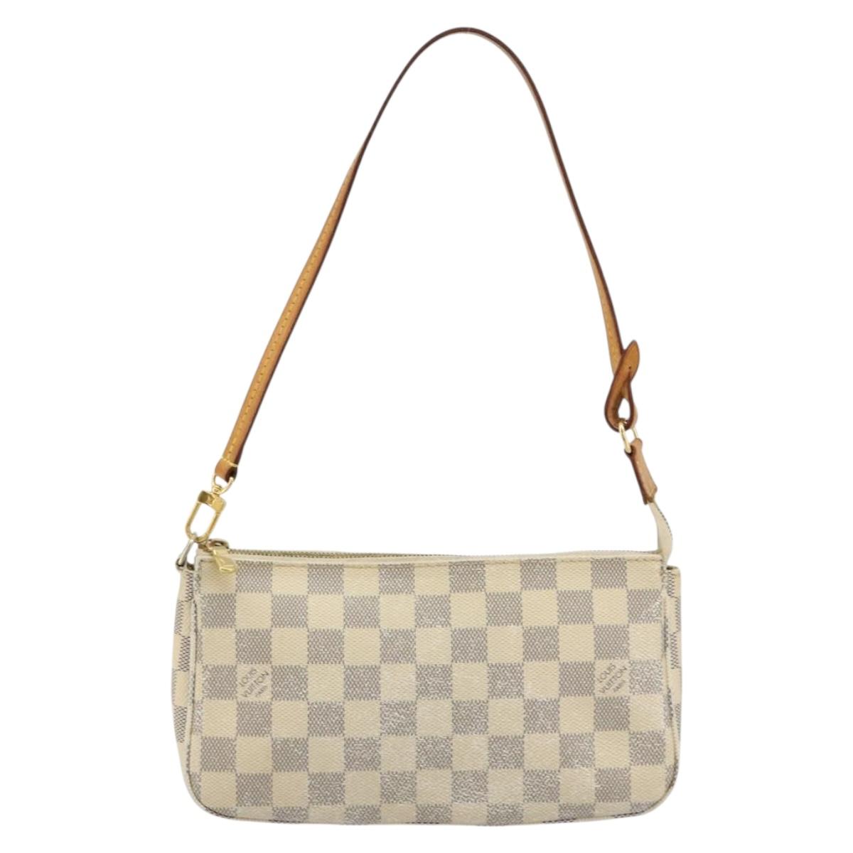 LOUIS VUITTON Damier Azur Pochette Accessoires Pouch N41207 LV Auth 180377