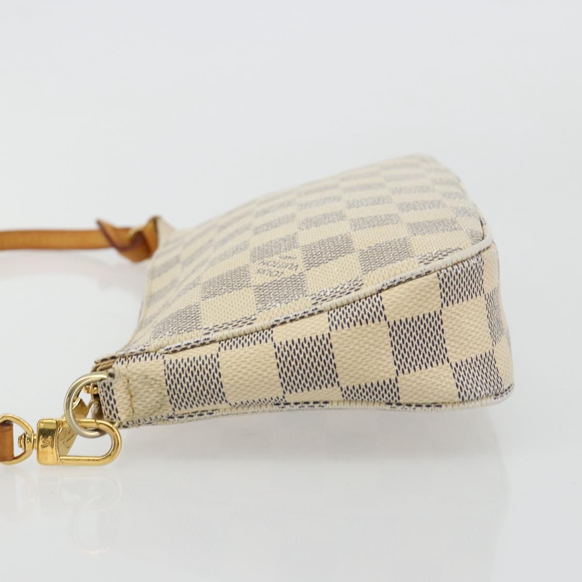 LOUIS VUITTON Damier Azur Pochette Accessoires Pouch N41207 LV Auth 180377