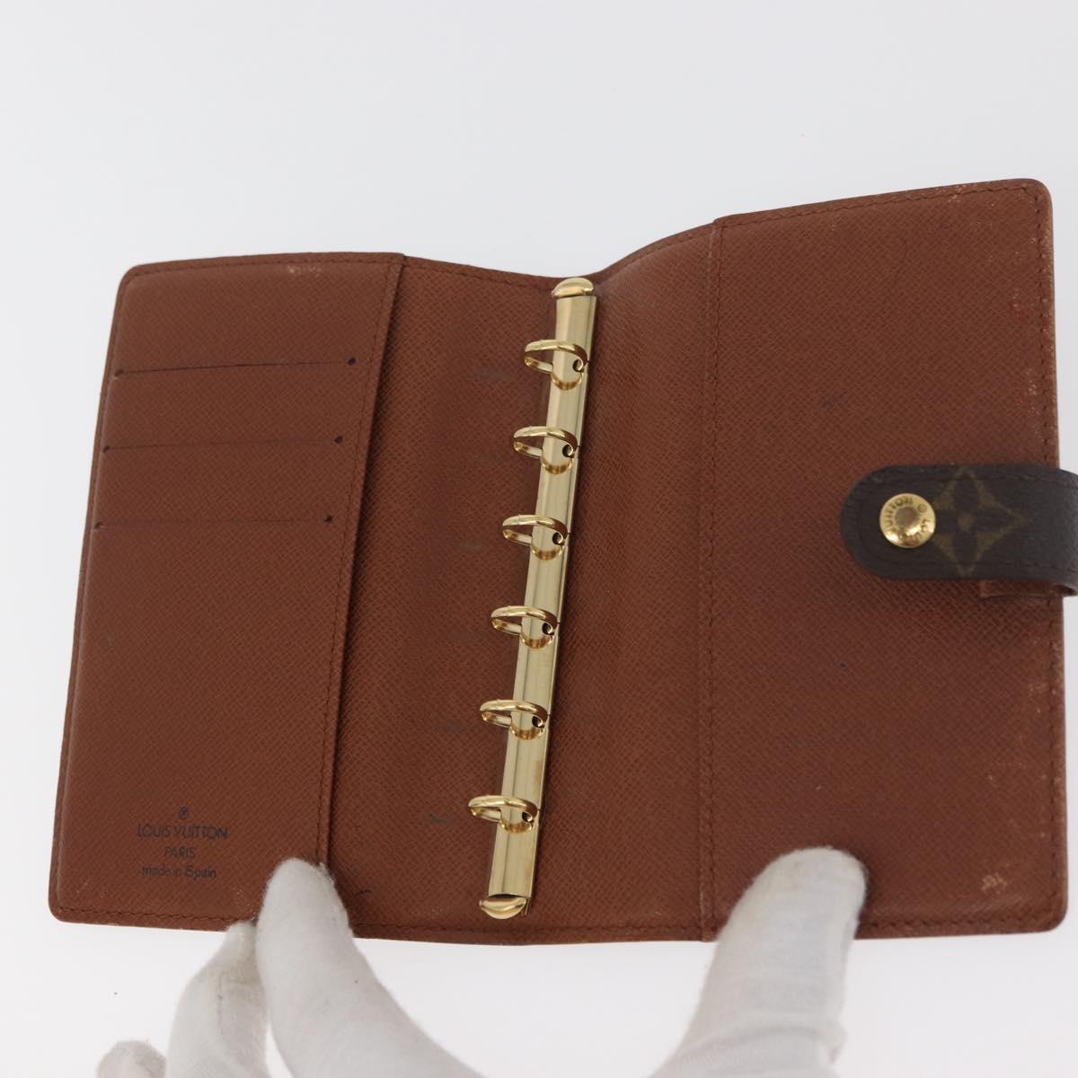 LOUIS VUITTON Monogram Agenda PM Day Planner Cover R20005 LV Auth 180378