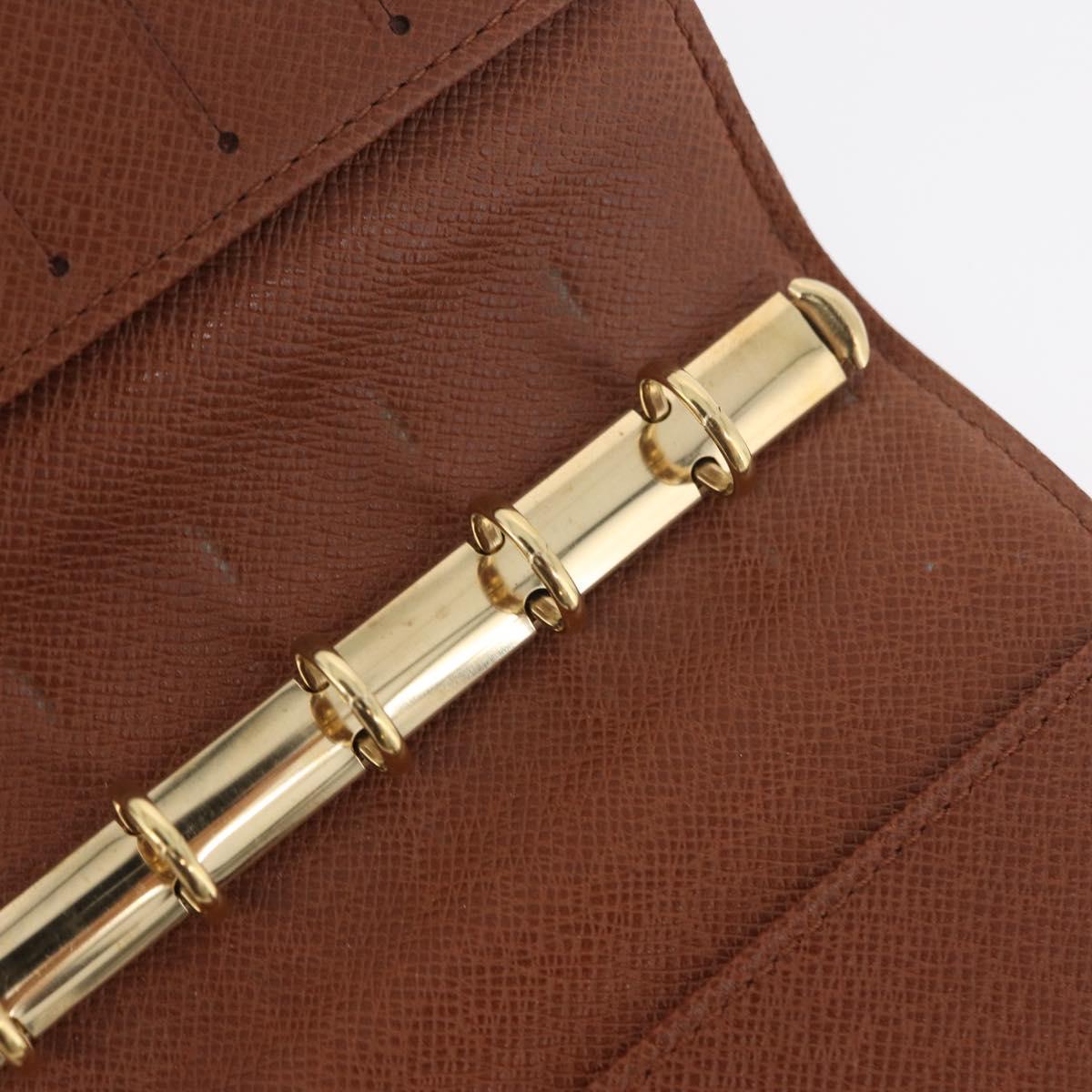 LOUIS VUITTON Monogram Agenda PM Day Planner Cover R20005 LV Auth 180378