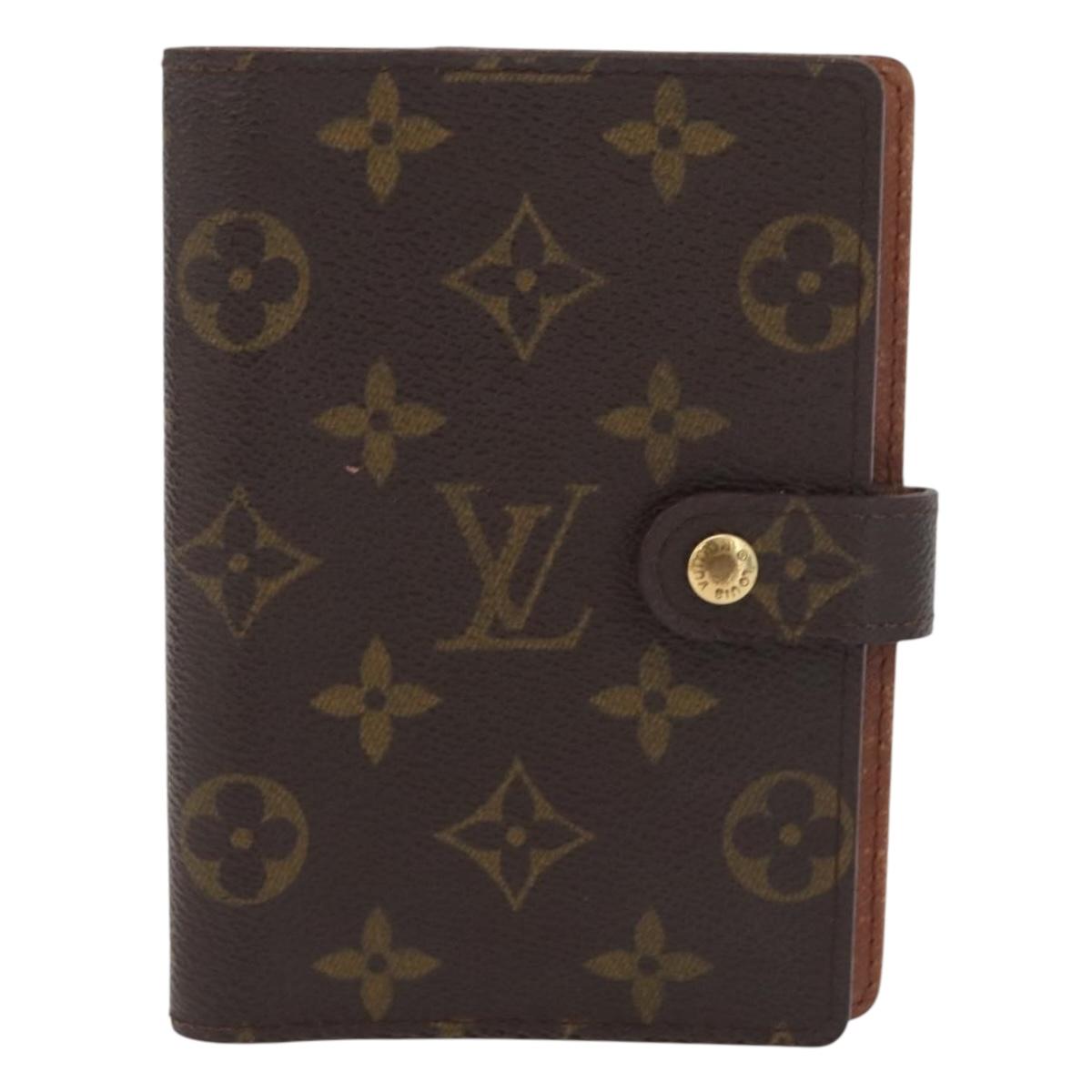 LOUIS VUITTON Monogram Agenda PM Day Planner Cover R20005 LV Auth 180378