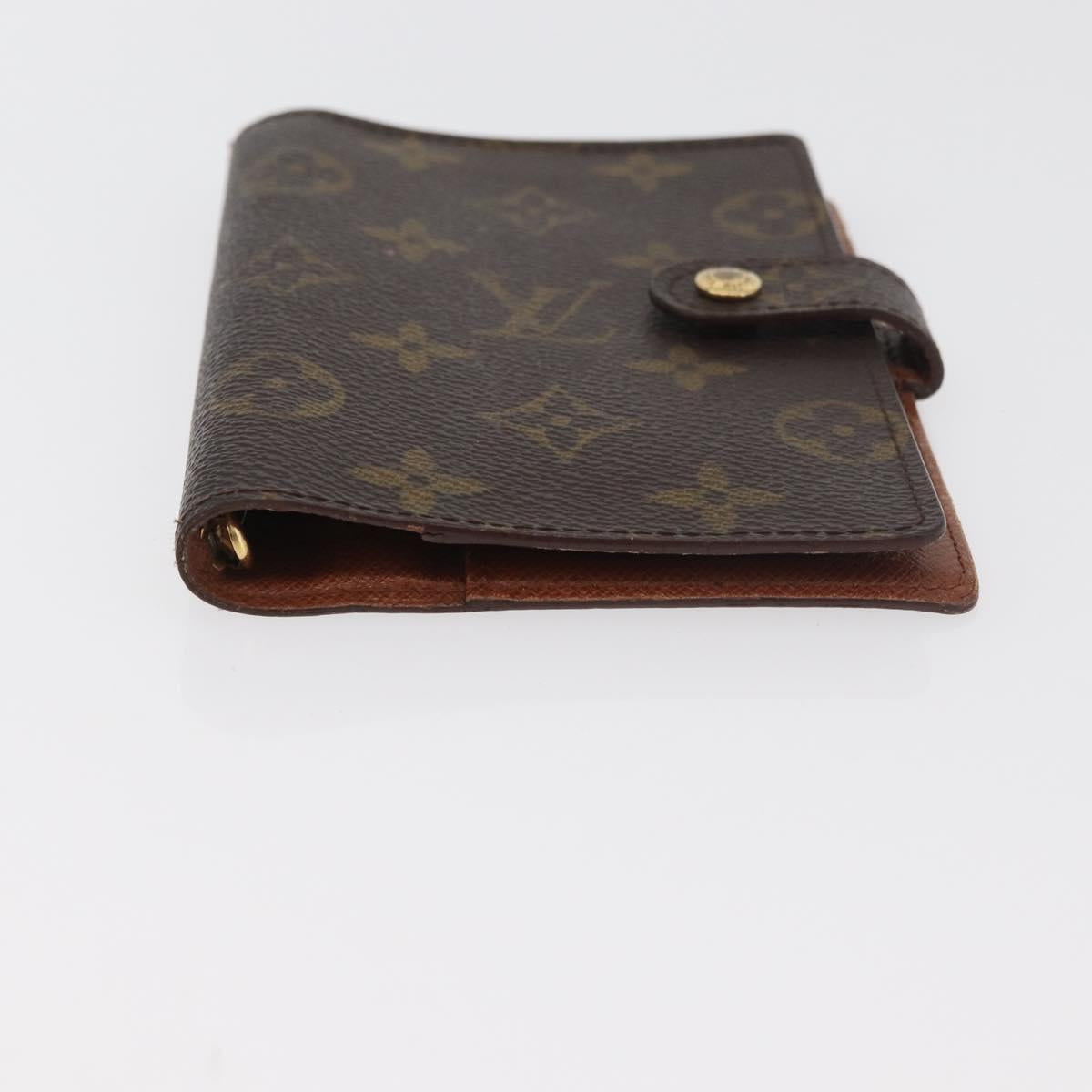 LOUIS VUITTON Monogram Agenda PM Day Planner Cover R20005 LV Auth 180378