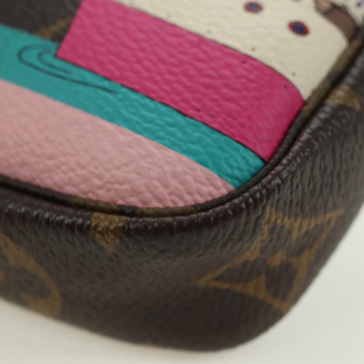 LOUIS VUITTON Monogram Mini Pochette Accessoires Pouch N41667 LV Auth 180386M
