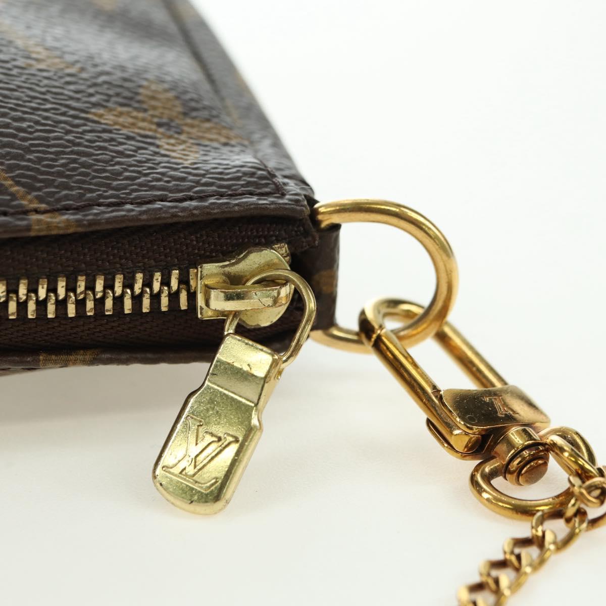 LOUIS VUITTON Monogram Mini Pochette Accessoires Pouch N41667 LV Auth 180386M