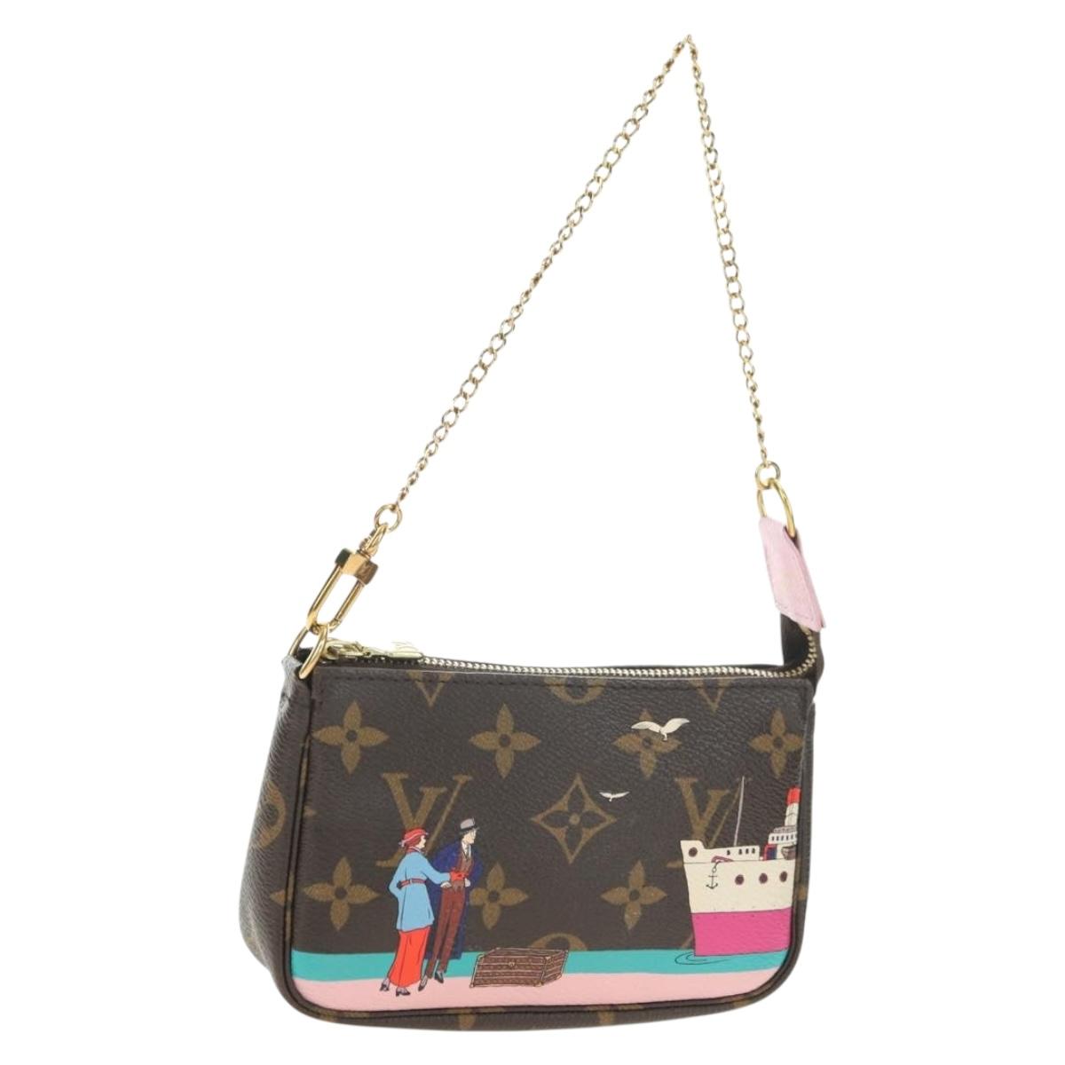 LOUIS VUITTON Monogram Mini Pochette Accessoires Pouch N41667 LV Auth 180386M