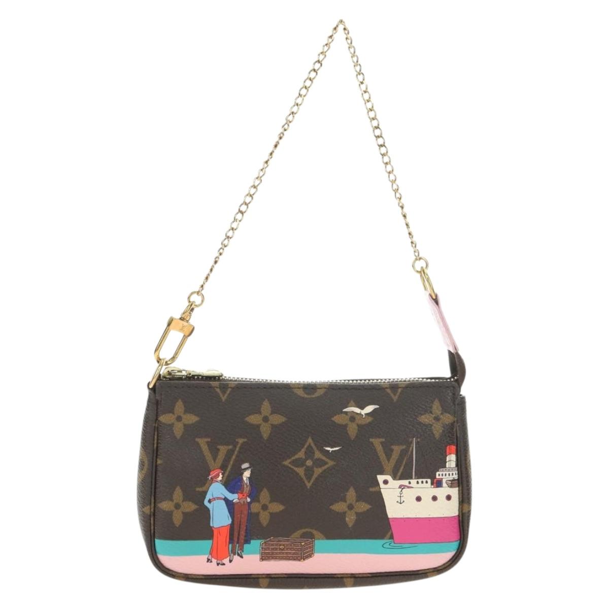 LOUIS VUITTON Monogram Mini Pochette Accessoires Pouch N41667 LV Auth 180386M