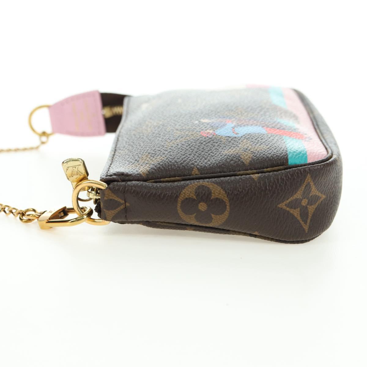 LOUIS VUITTON Monogram Mini Pochette Accessoires Pouch N41667 LV Auth 180386M