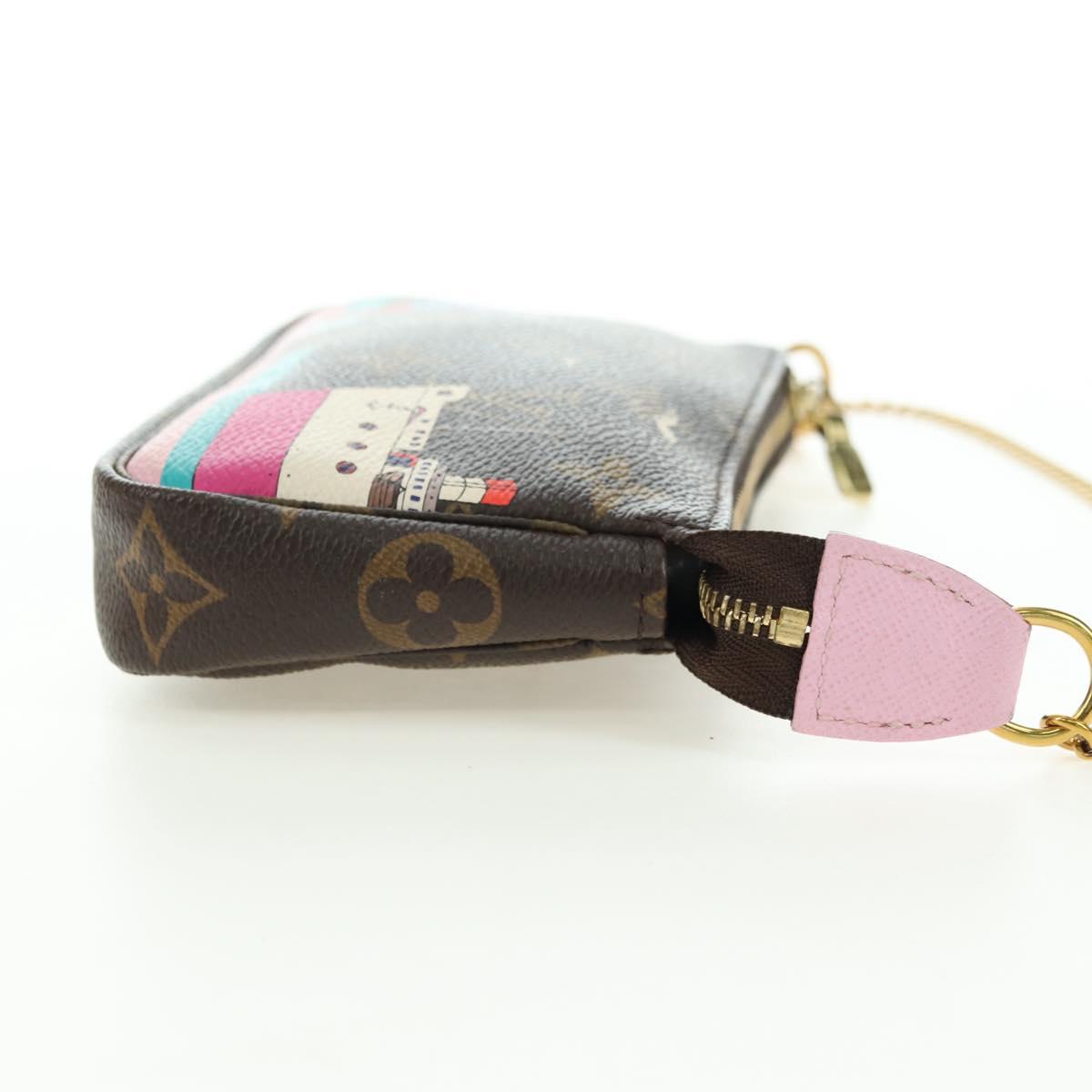 LOUIS VUITTON Monogram Mini Pochette Accessoires Pouch N41667 LV Auth 180386M