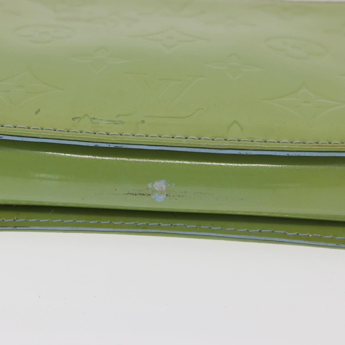 LOUIS VUITTON Monogram Vernis Lexington Pouch Baby Blue M91011 LV Auth 180389A