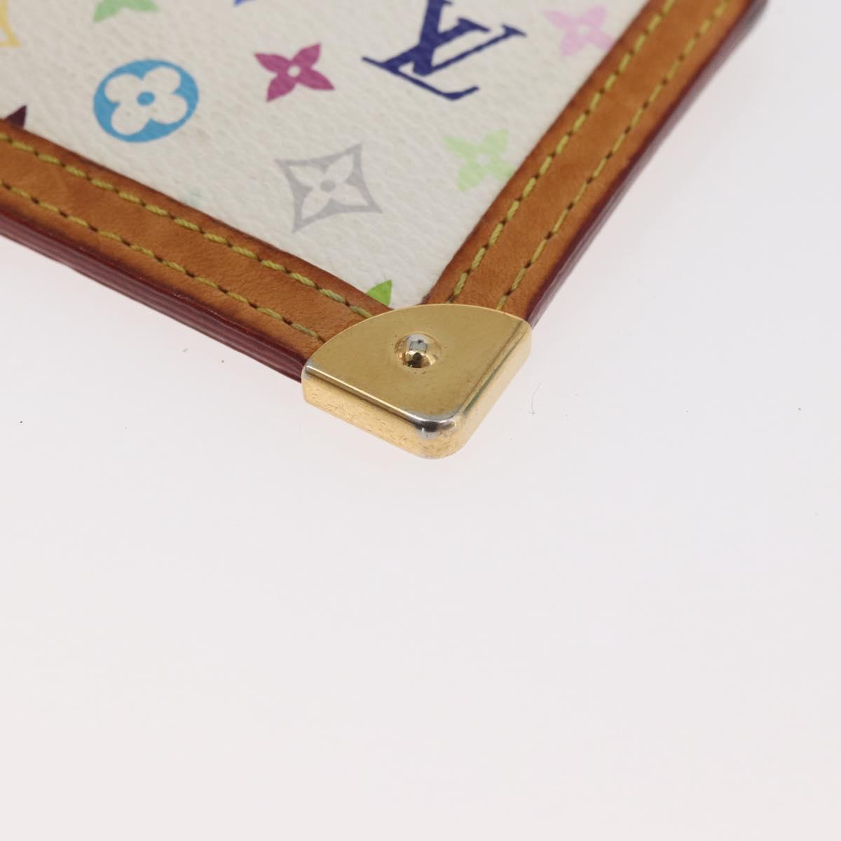 LOUIS VUITTON Monogram Multicolor Pochette Cles Purse White M92655 Auth 180390