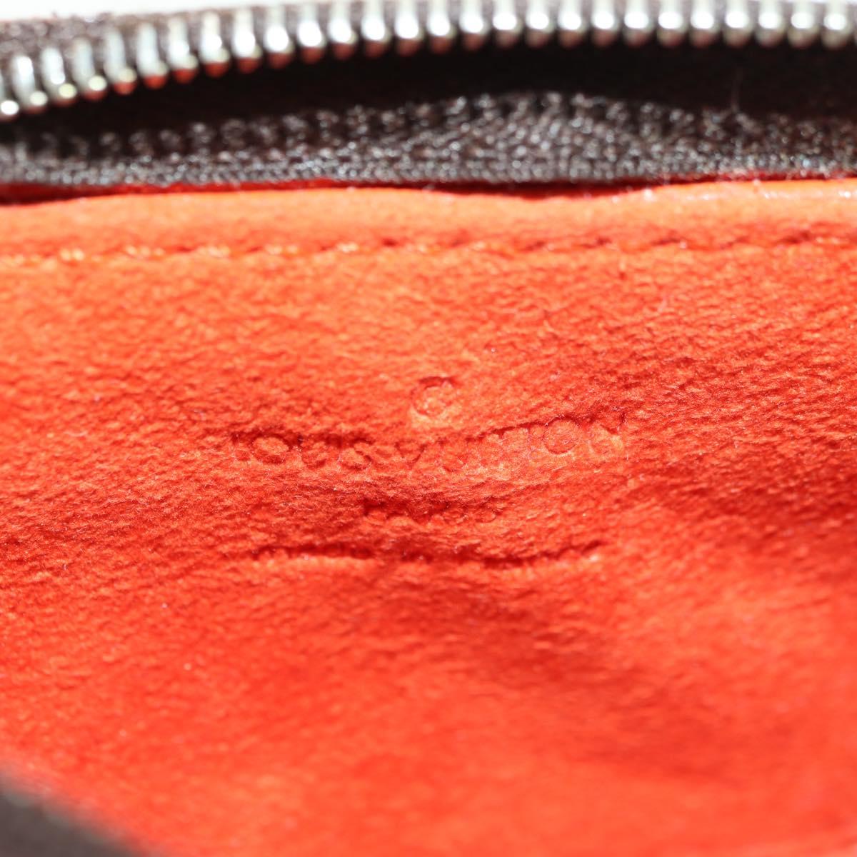 LOUIS VUITTON Monogram Perfo Pochette Cles Coin Purse Orange M95222 Auth 180394M