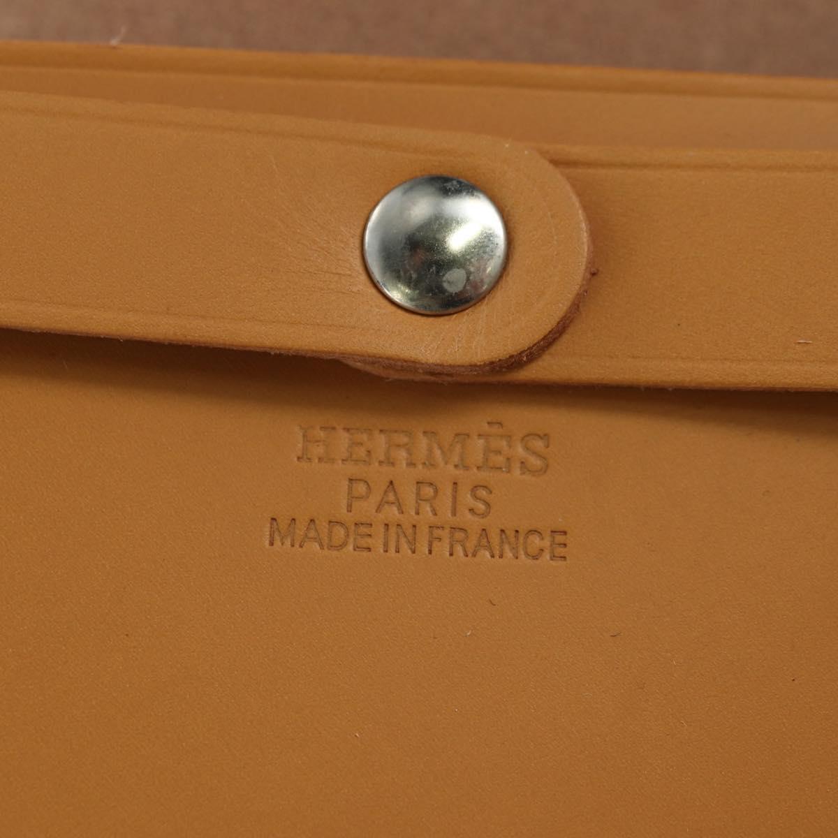 HERMES Postcard Set Visionaire 32 Playing Cards Leather Beige Auth 180397M