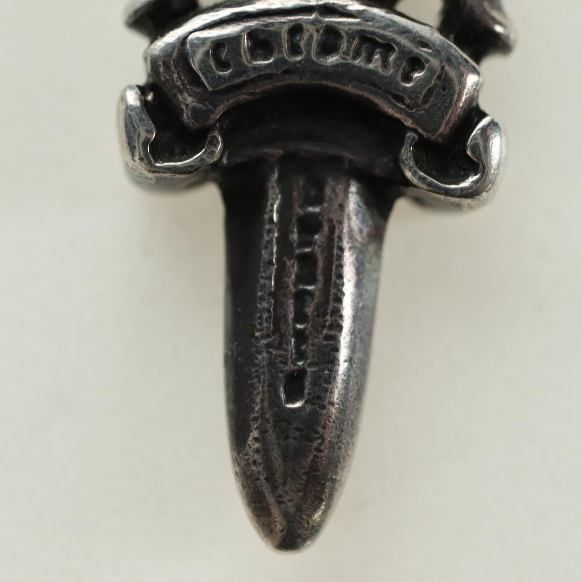 Chrome Hearts Dagger Charm Pendant Top Ag925 Silver Auth 180404M