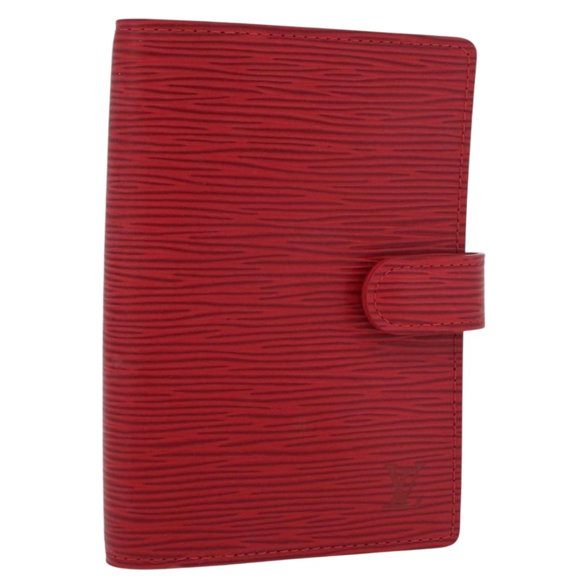 LOUIS VUITTON Epi Agenda PM Day Planner Cover Red R20057 LV Auth 180406A