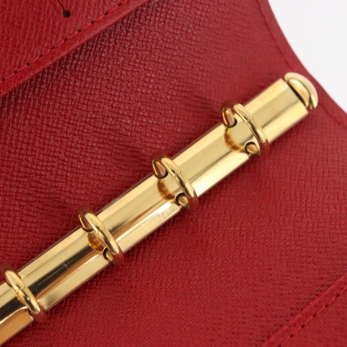 LOUIS VUITTON Epi Agenda PM Day Planner Cover Red R20057 LV Auth 180406A