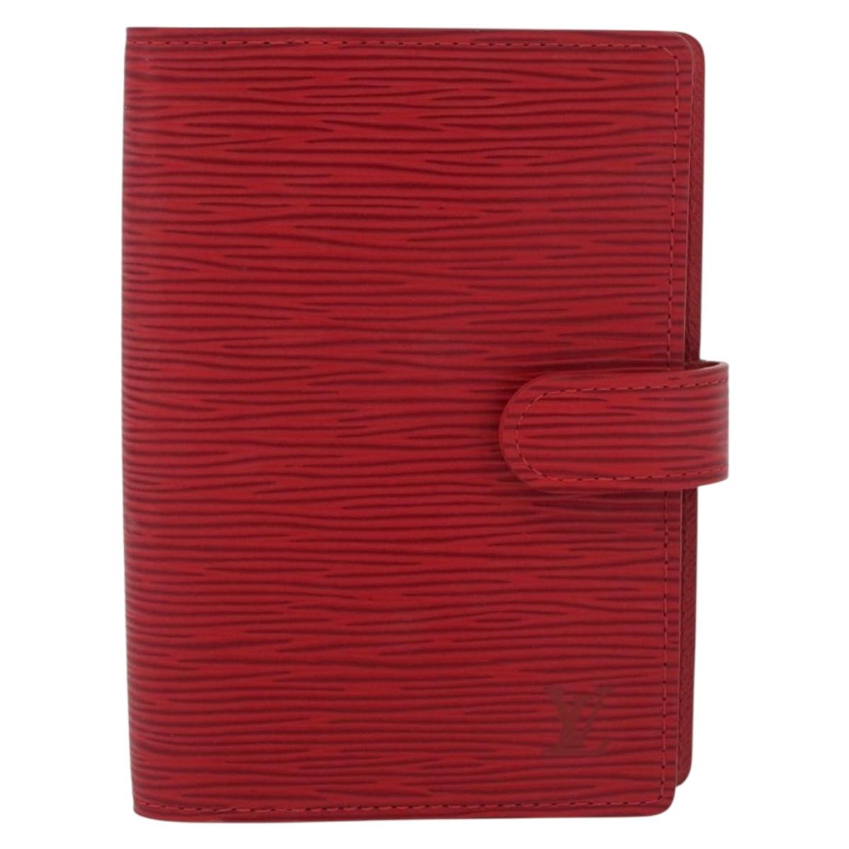 LOUIS VUITTON Epi Agenda PM Day Planner Cover Red R20057 LV Auth 180406A