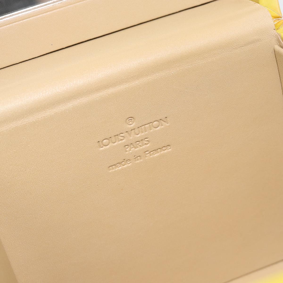 LOUIS VUITTON Monogram Vernis Bleecker Cosmetic Pouch Beige M91002 Auth 180424
