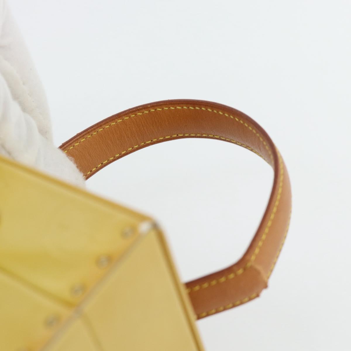 LOUIS VUITTON Monogram Vernis Bleecker Cosmetic Pouch Beige M91002 Auth 180424