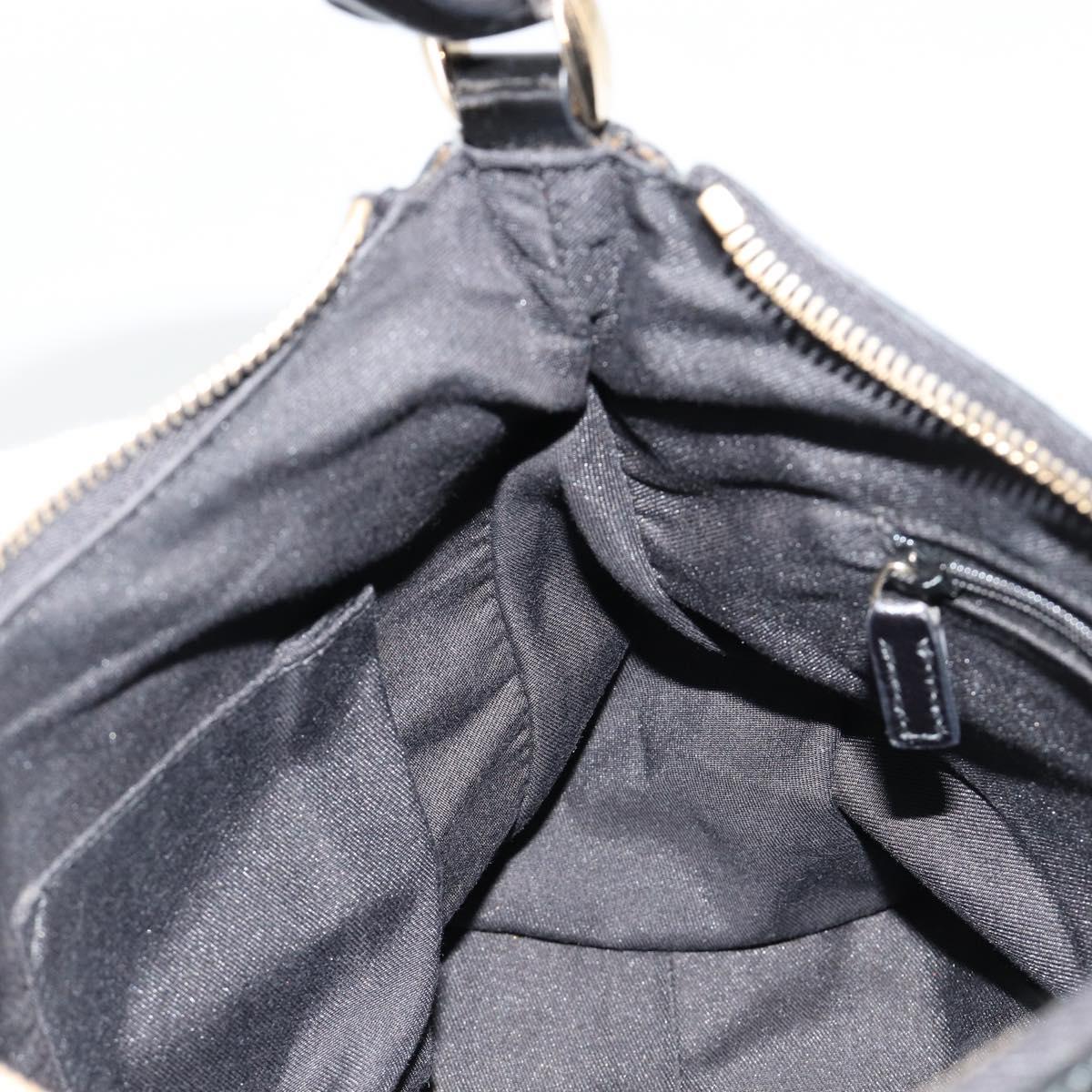 GUCCI Abbey Shoulder Bag Patent Leather Black Gold 190525 Auth 180426