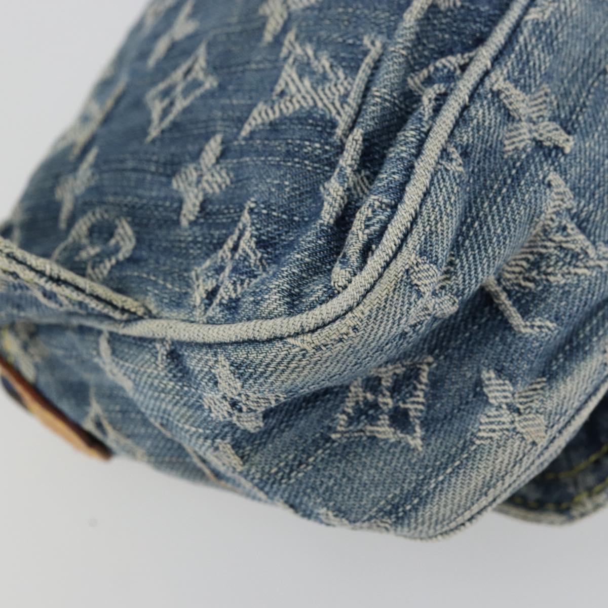 LOUIS VUITTON Monogram Denim Bum Bag Body Bag Blue M95347 LV Auth 180427A