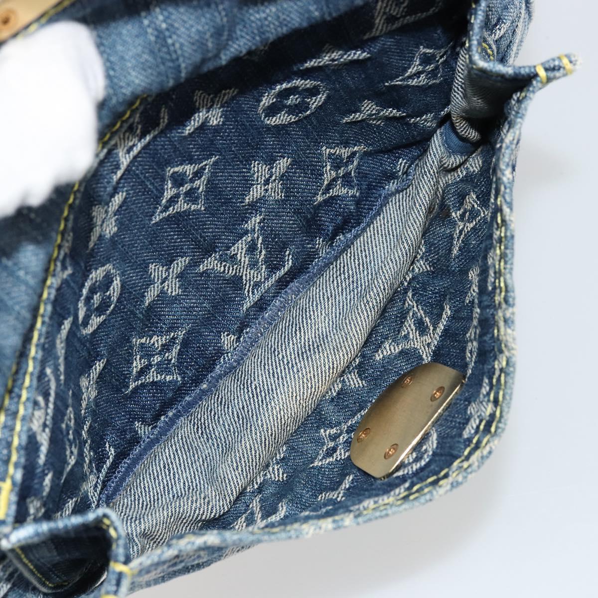 LOUIS VUITTON Monogram Denim Bum Bag Body Bag Blue M95347 LV Auth 180427A