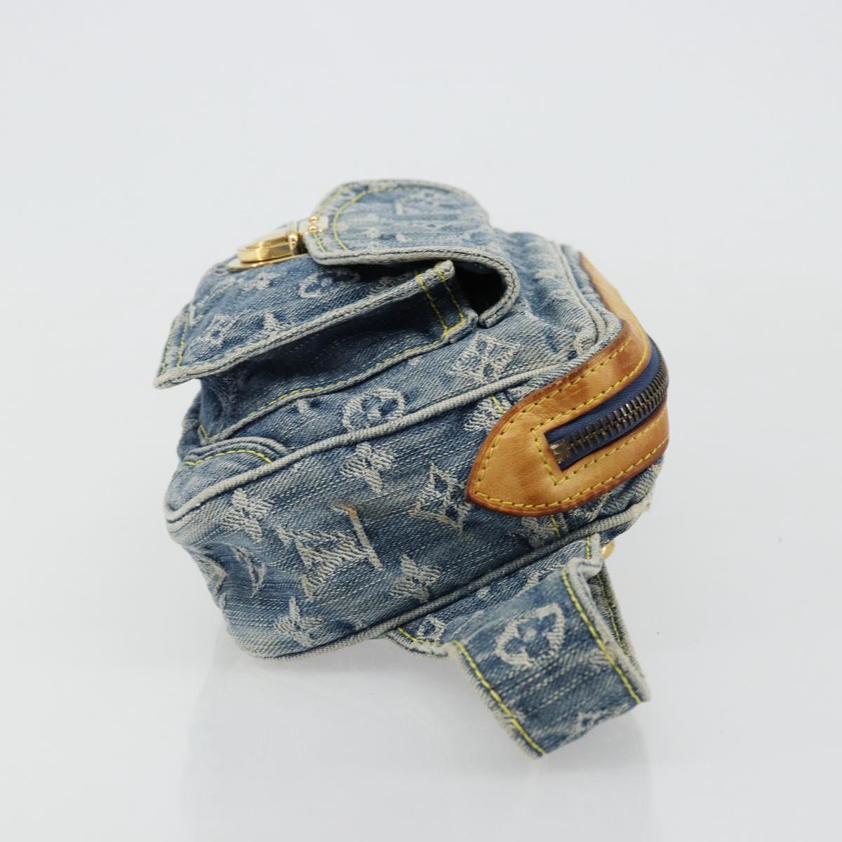 LOUIS VUITTON Monogram Denim Bum Bag Body Bag Blue M95347 LV Auth 180427A
