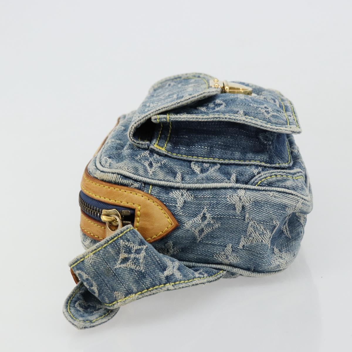 LOUIS VUITTON Monogram Denim Bum Bag Body Bag Blue M95347 LV Auth 180427A