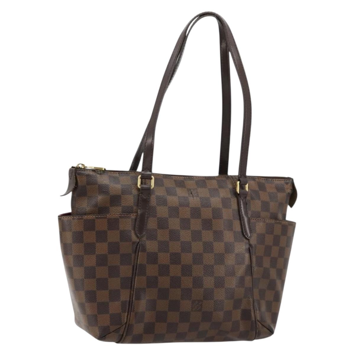 LOUIS VUITTON Damier Ebene Totally PM Tote Bag N41282 LV Auth 180448