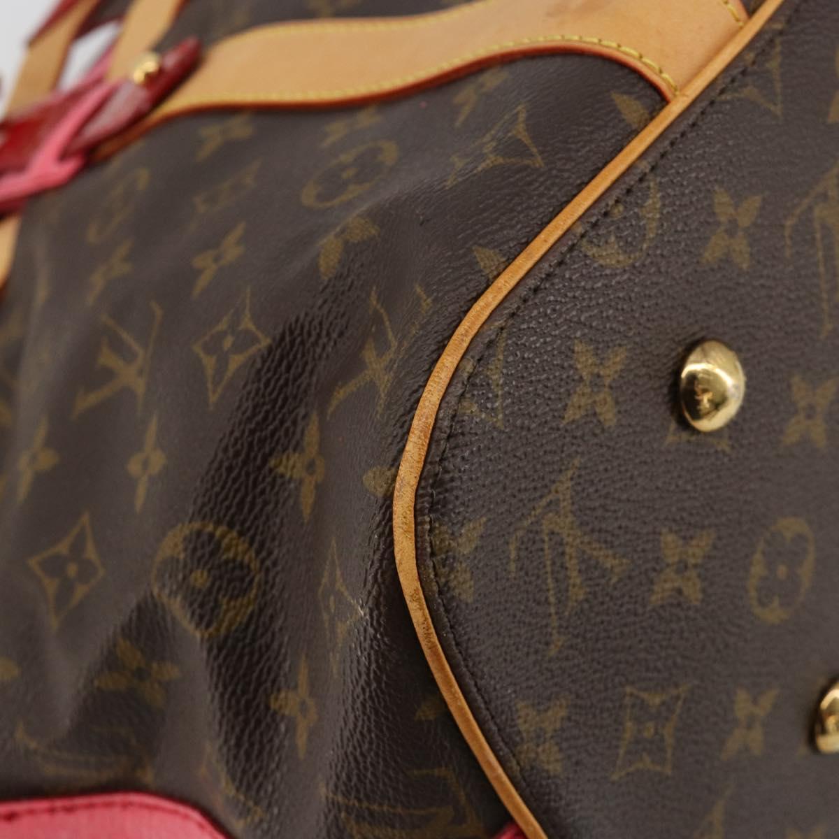 LOUIS VUITTON Monogram Ruby Neo Bucket Tote Bag Red M95613 LV Auth 180461