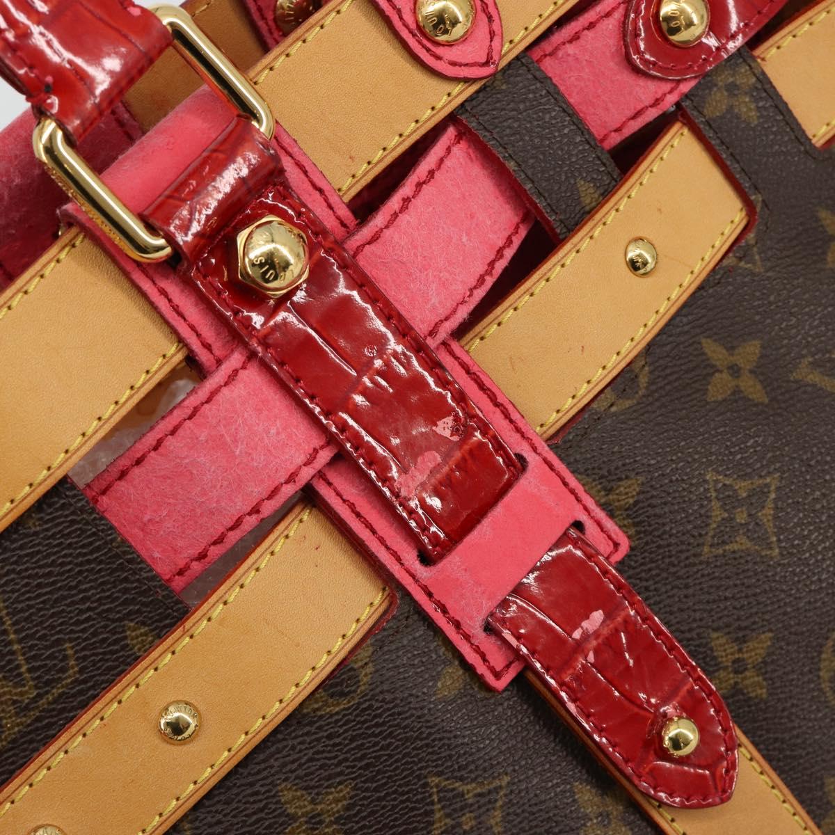 LOUIS VUITTON Monogram Ruby Neo Bucket Tote Bag Red M95613 LV Auth 180461